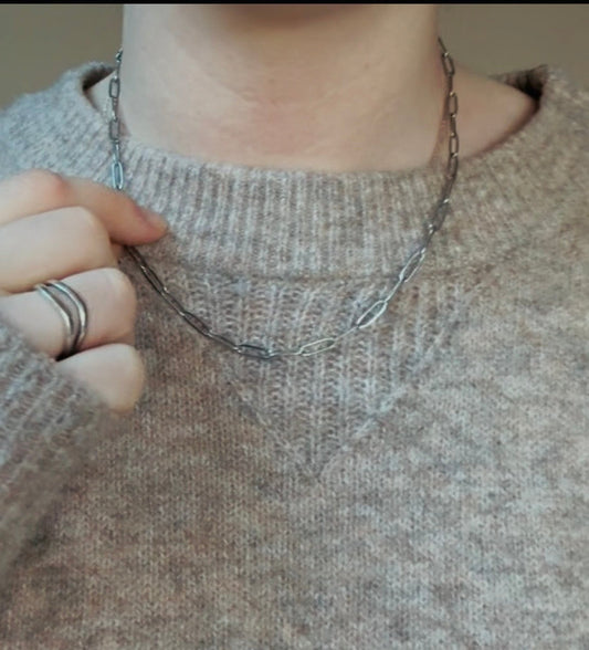 Silver Chunky Link Necklace