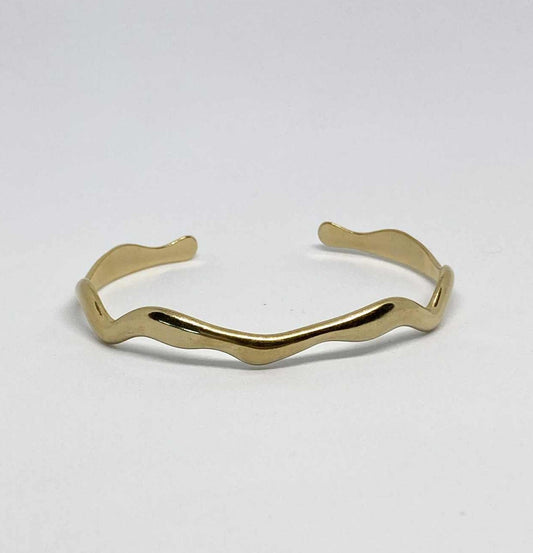 Gold Wave Cuff Bracelet